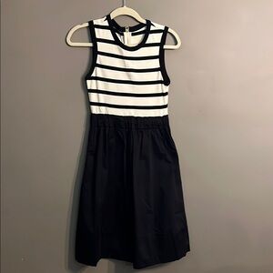 Kate Spade Black and White Halter Midi Tank Dress